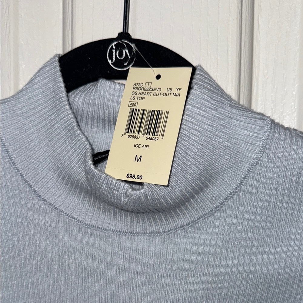 💰Light Blue Guess Turtleneck Top with Heart Detail 🩵 - Picture 3 of 6